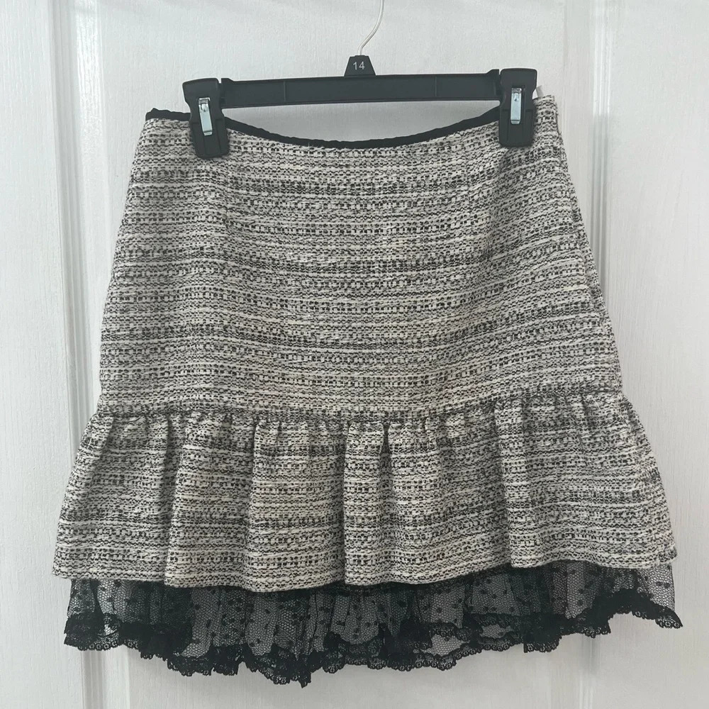 RED VALENTINO Women Black&Gray mini skirt